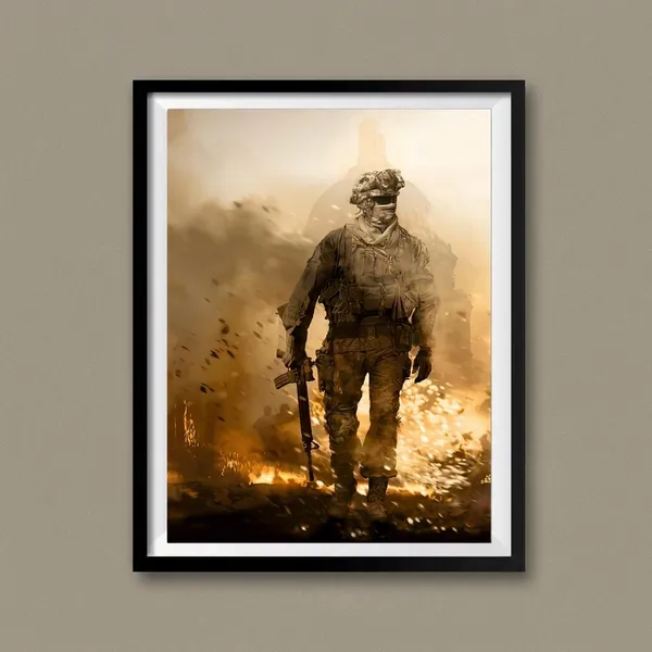 Multicolor_Acrylic_Call_Of_Duty_Modern_Warfare_Games_Poster_For_Home_Decor