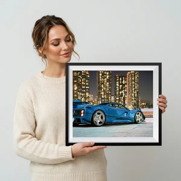 Multicolor_Acrylic_Japanese_Super_Car_In_Blue_Cars_Poster_For_Home_Decor