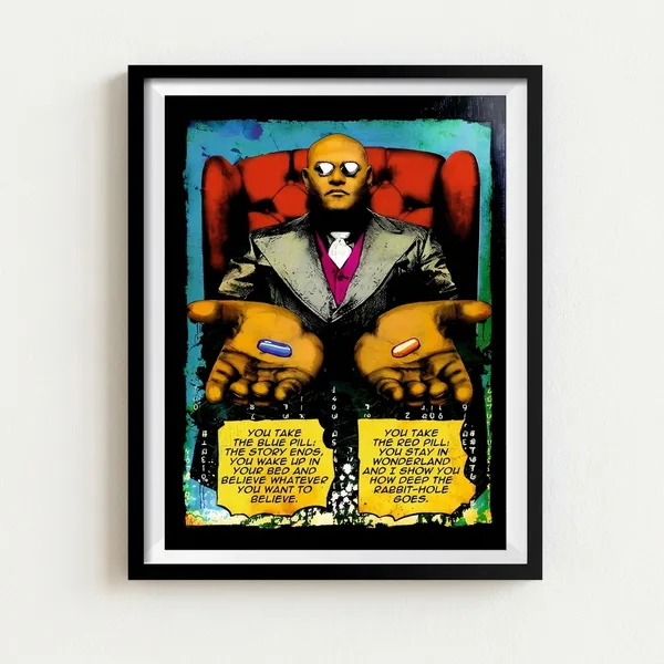 Multicolor_Acrylic_Matrix_And_Blue_Pill_Movie_Poster_For_Home_Decor