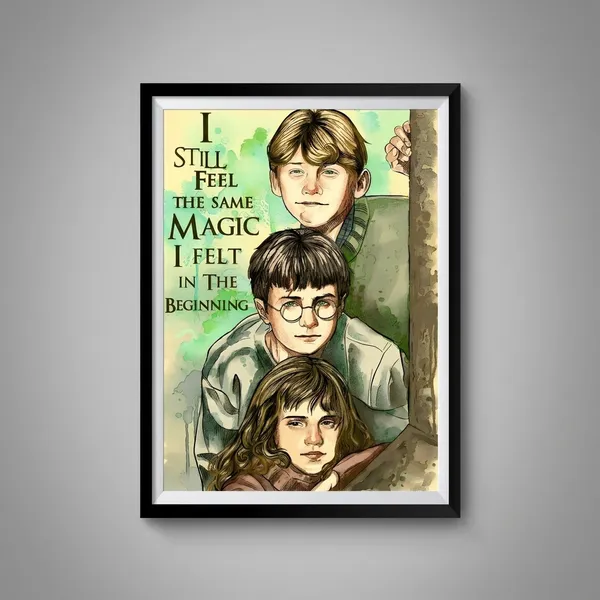 Multicolor_Acrylic_Harry_Ron_And_Hermione_Harry_Potter_Poster_For_Home_Decor