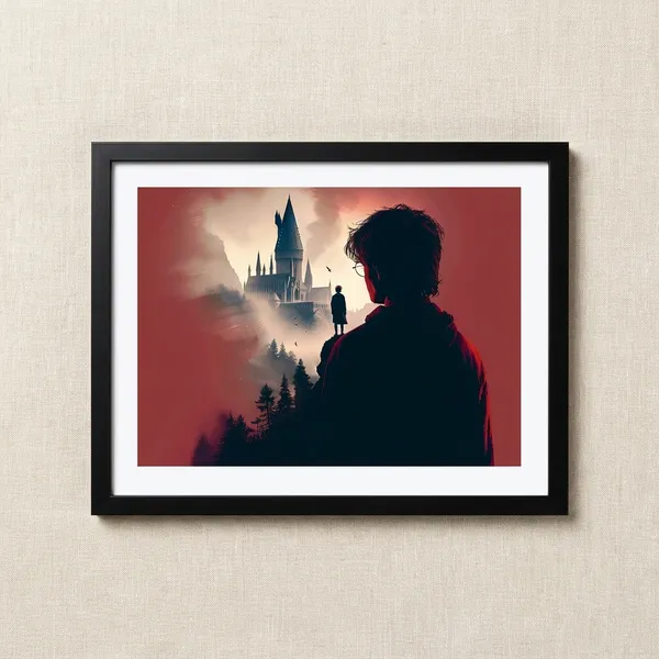 Multicolor_Acrylic_Harry_And_Hogwarts_Harry_Potter_Poster_For_Home_Decor
