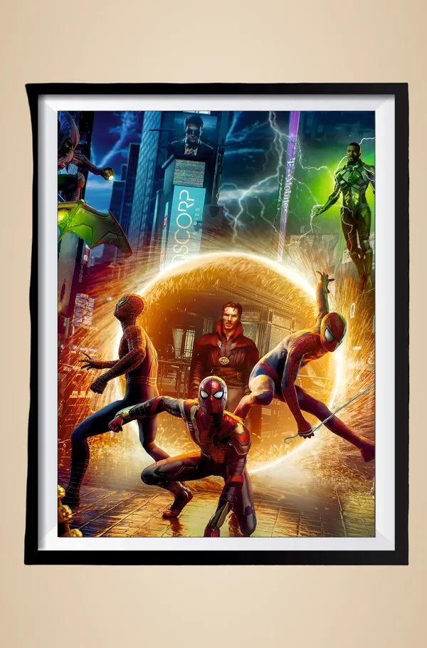 Multicolor_Acrylic_Spiderman_No_Way_Home_Marvel_Poster_For_Home_Decor