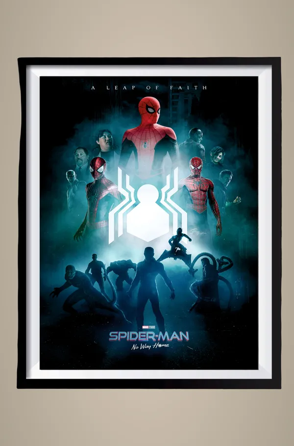 Multicolor_Acrylic_Spiderman_No_Way_Home_Marvel_Poster_For_Home_Decor