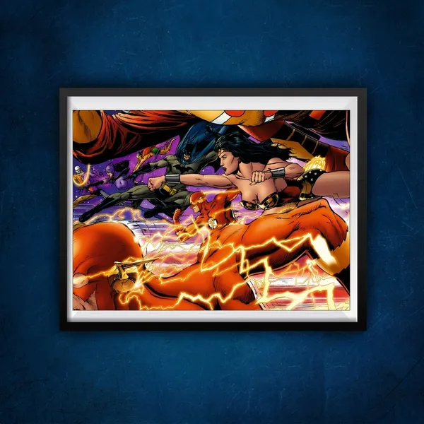 Multicolor_Acrylic_All_Character_Comic_Style_Dc_Poster_For_Home_Decor