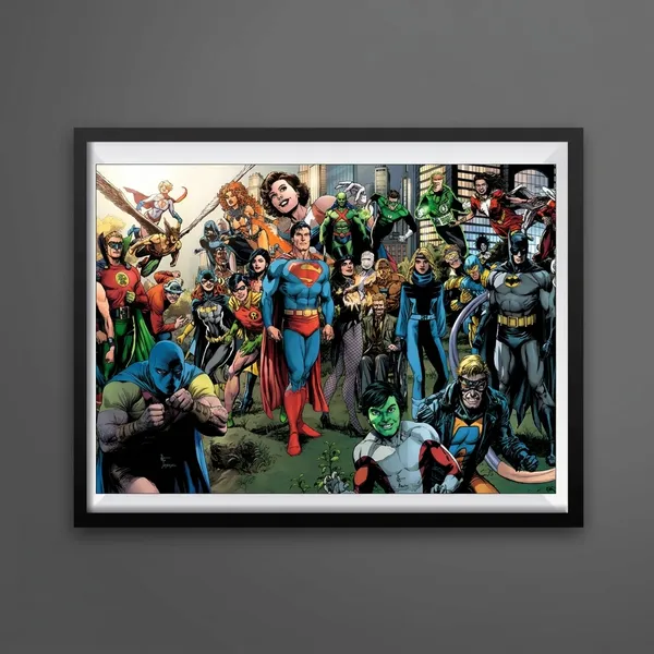 Multicolor_Acrylic_All_Character_Comic_Style_Dc_Poster_For_Home_Decor