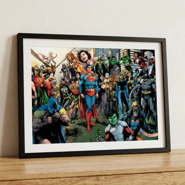 Multicolor_Acrylic_All_Character_Comic_Style_Dc_Poster_For_Home_Decor