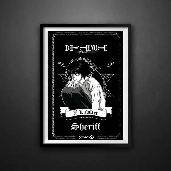 Multicolor_Acrylic_L_Death_Note_Anime_Poster_For_Home_Decor