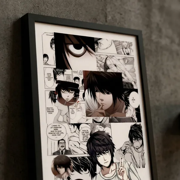 Multicolor_Acrylic_L_Death_Note_Anime_Poster_For_Home_Decor