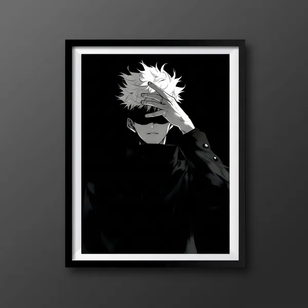 Multicolor_Acrylic_Gojo_And_White_Jiu_Jitsu_Kaizen_Poster_For_Home_Decor
