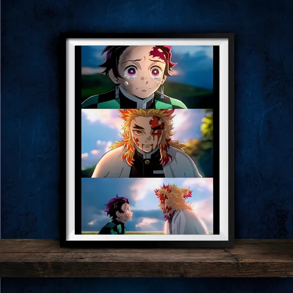 Multicolor_Acrylic_Rengoku_And_Tanjiro_Demon_Slayer_Poster_For_Home_Decor
