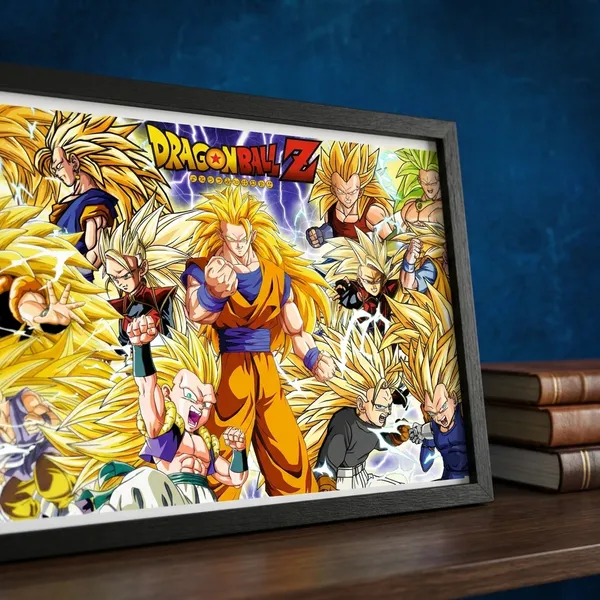 Multicolor_Acrylic_All_Saiyans_At_Super_Saiyan_Poster_For_Home_Decor