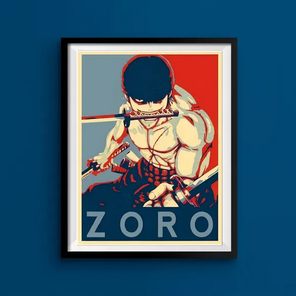 Multicolor_Acrylic_Zoro_Blue_And_One_Piece_Poster_For_Home_Decor