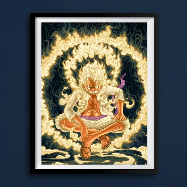Multicolor_Acrylic_Luffy_Gear_5_Art_One_Piece_Poster_For_Home_Decor