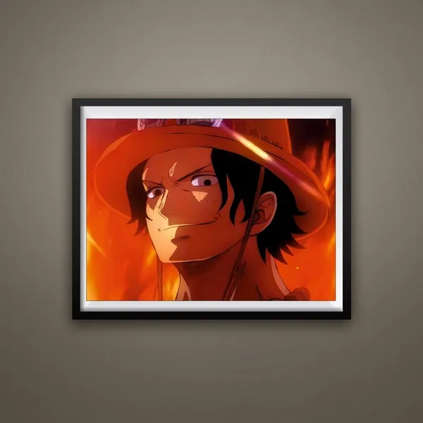 Multicolor_Acrylic_Fire_Fist_Ace_One_Piece_Poster_For_Home_Decor