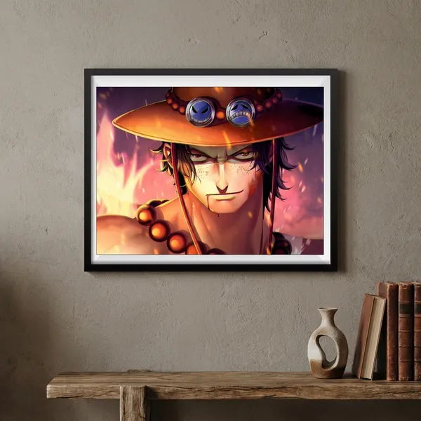 Multicolor_Acrylic_Fire_Fist_Ace_One_Piece_Poster_For_Home_Decor
