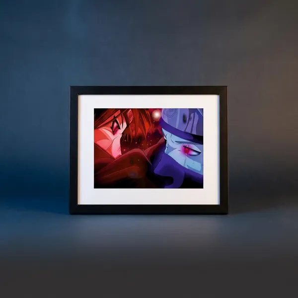 Multicolor_Acrylic_Kakashi_Vs_Itachi_Naruto_Poster_For_Home_Decor