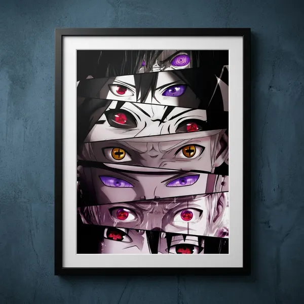 Multicolor_Acrylic_All_Eyes_In_Naruto_Naruto_Poster_For_Home_Decor