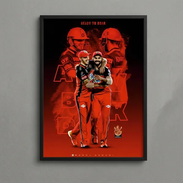 Multicolor_Acrylic_Virat_And_Ab_De_Villiers_Cricket_Poster_For_Home_Decor