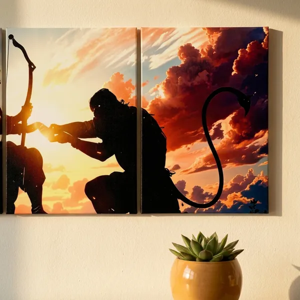 Multicolor_Acrylic_Ram_Ji_And_Hanuman_Ji_Split_Poster_For_Home_Decor
