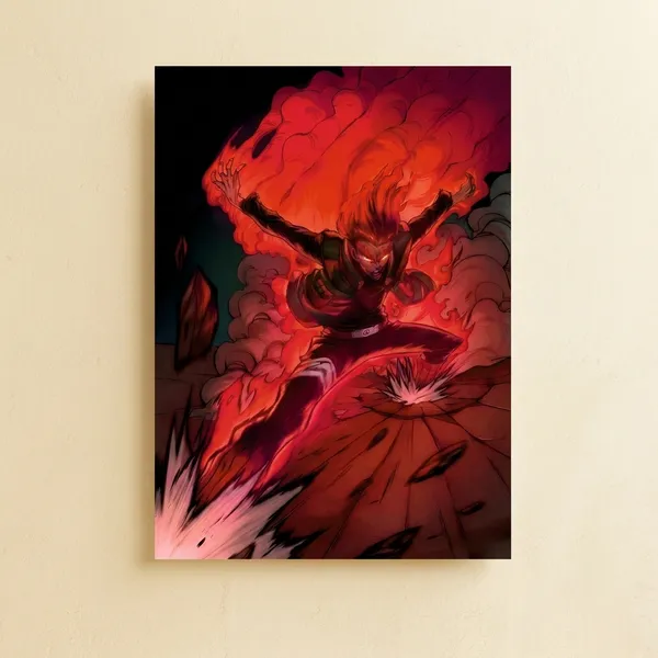 Multicolor_Acrylic_Might_Guy_Eight_Gate_Naruto_Poster_For_Home_Decor