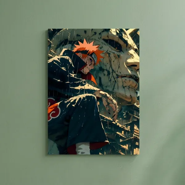 Multicolor_Acrylic_Paint_In_Rain_Village_Naruto_Poster_For_Home_Decor