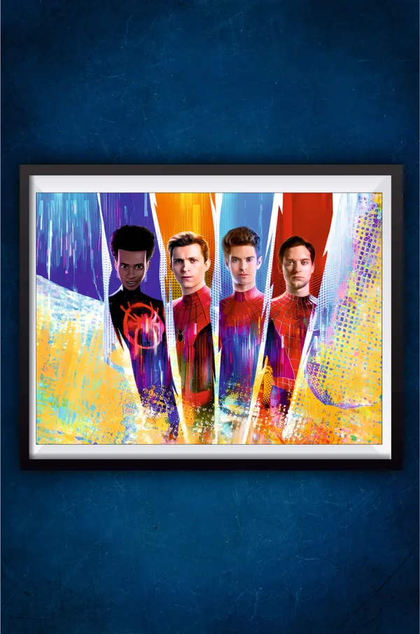 Multicolor_Acrylic_Spiderman_From_Spider_Verse_Marvel_Poster_For_Home_Decor