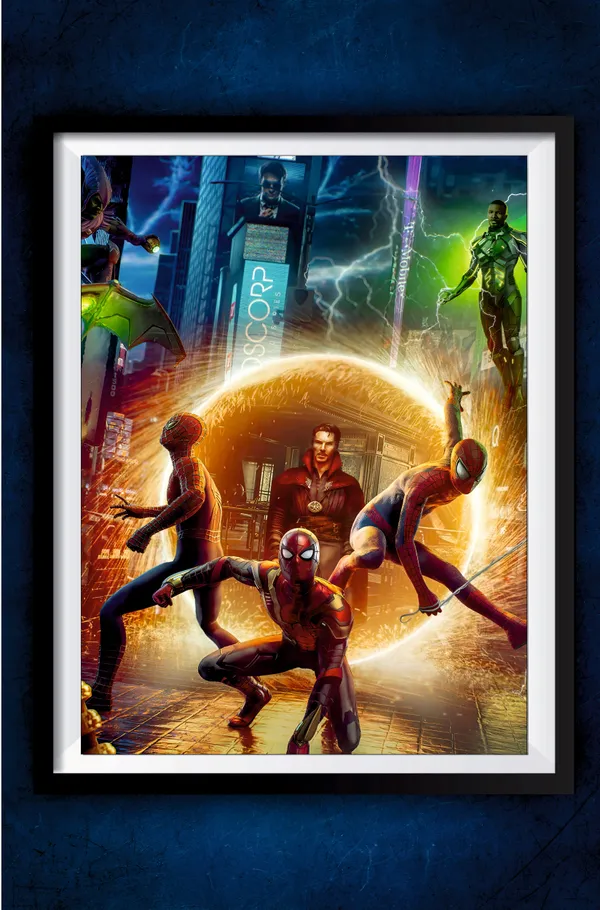 Multicolor_Acrylic_Spiderman_No_Way_Home_Marvel_Poster_For_Home_Decor
