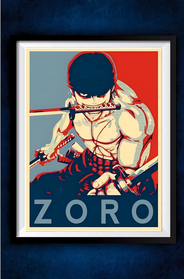 Multicolor_Acrylic_Zoro_Blue_And_One_Piece_Poster_For_Home_Decor