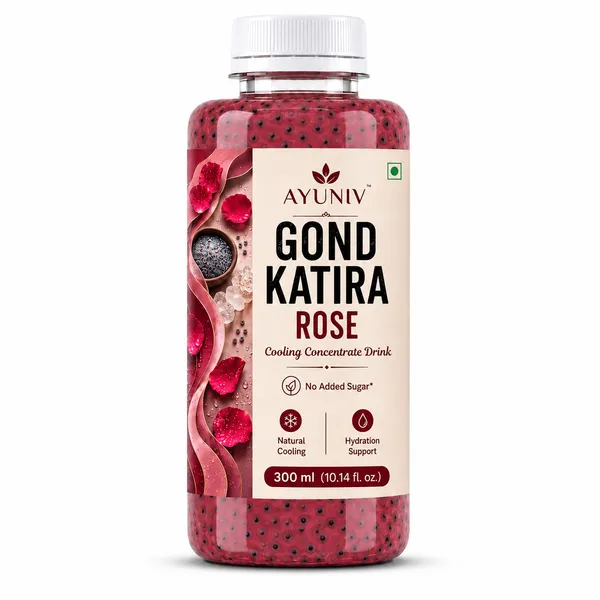 AYUNIV_Gond_Katira_Rose_Cooling_Concentrate_Drink_300ML_|_Traditional_Gond_Katira_with_Premium_Rose_Flavour_|_Ready-to-Drink_Concentrate_|_Hydration_Support_|_No_Added_Sugar_|_Refreshing_Wellness_Beverage