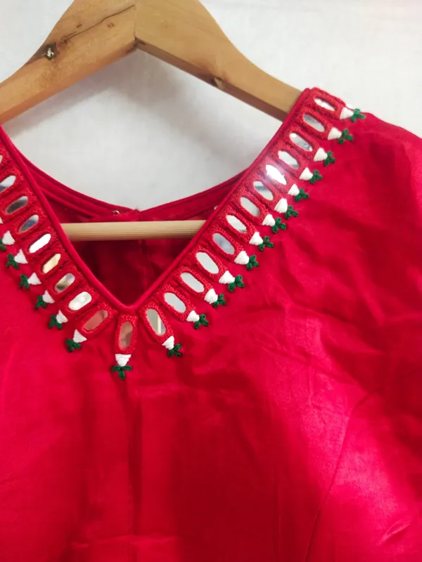 Red_Cotton_Premium_Blouse_For_Women
