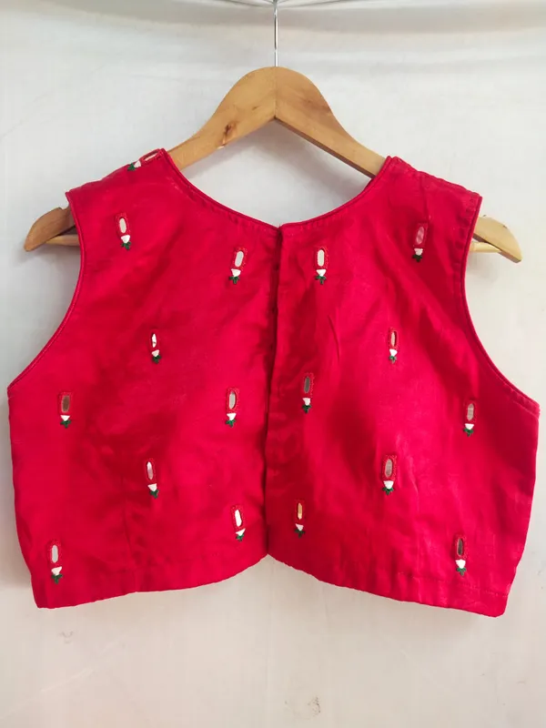 Red_Cotton_Premium_Blouse_For_Women
