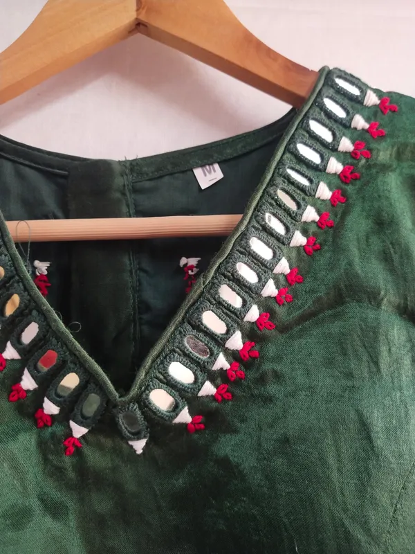 Green_Mashroo_silk_Premium_Blouse_For_Women