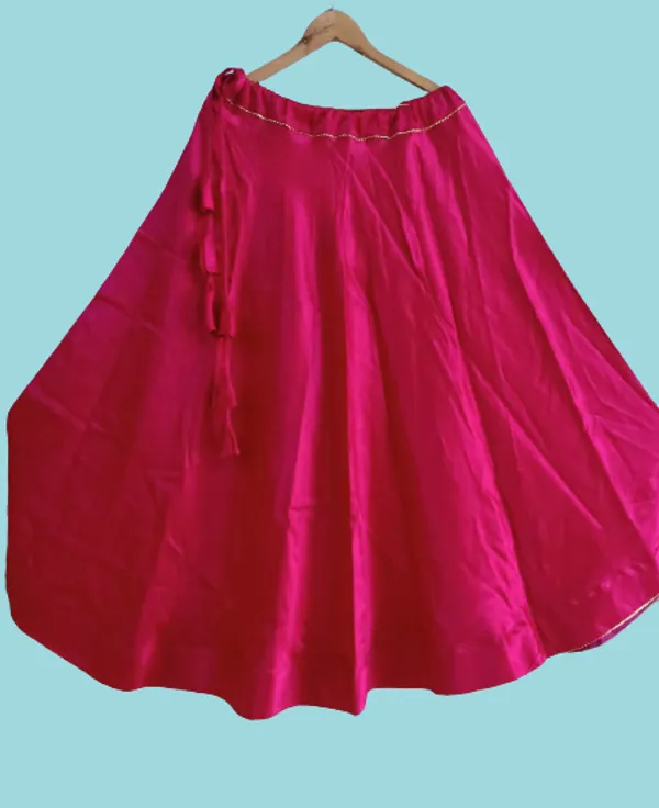 Pink_Mashroo_silk_Premium_Skirt_For_Women