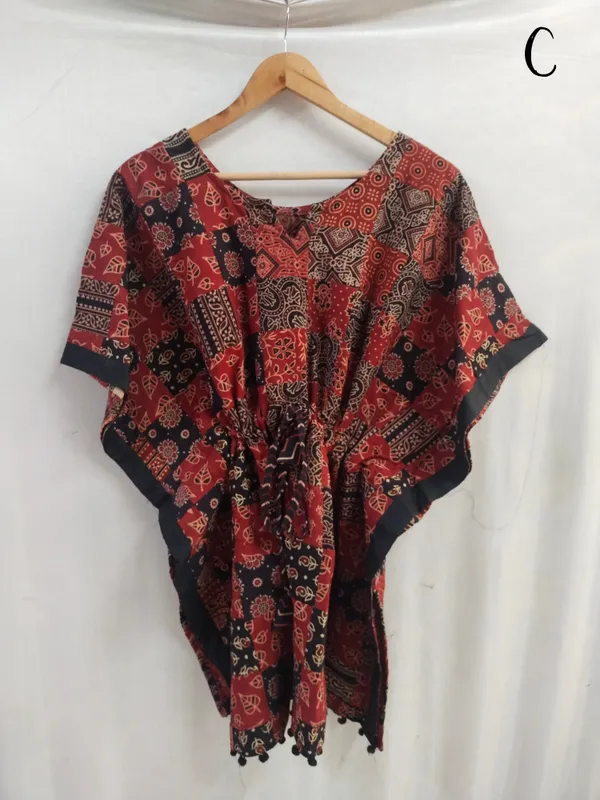 Red_Cotton_Premium_Kaftan_For_Women