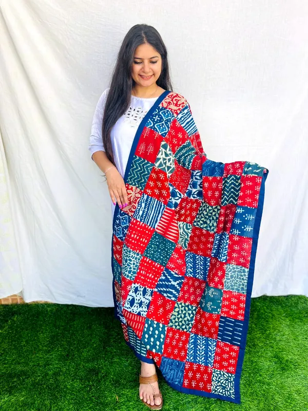 Red_And_Blue_Cotton_Premium_Dupatta_For_Women