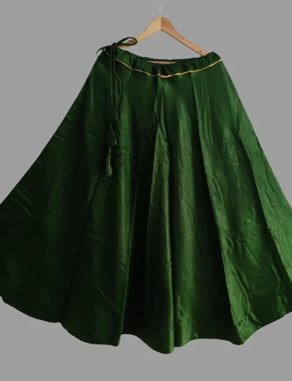 Green_Mashroo_silk_Premium_Skirt_For_Women