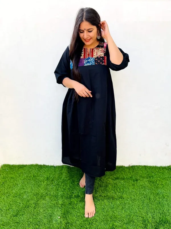 Black_Cotton_Premium_Kurti_For_Women