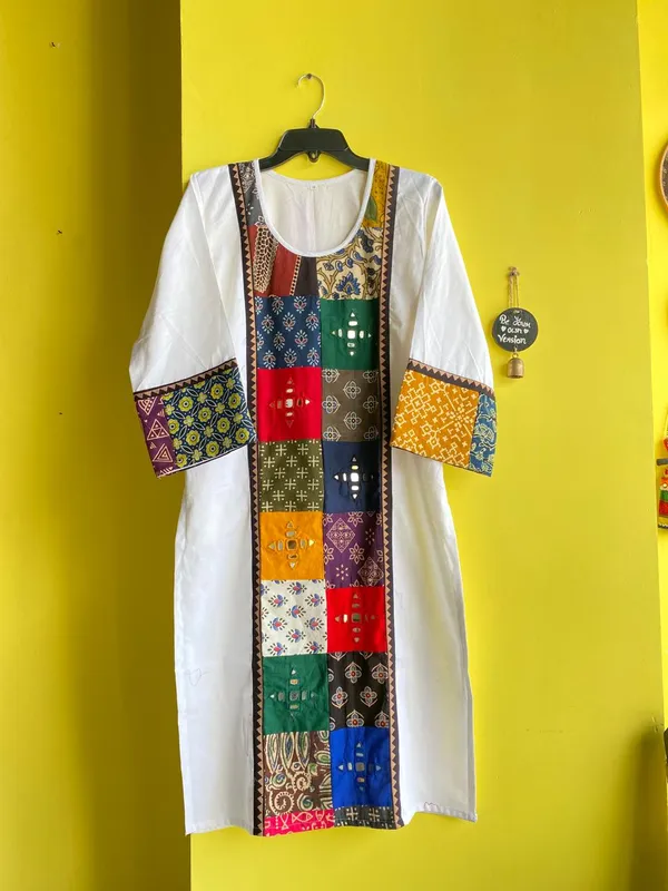 White_Cotton_Premium_Kurti_For_Women