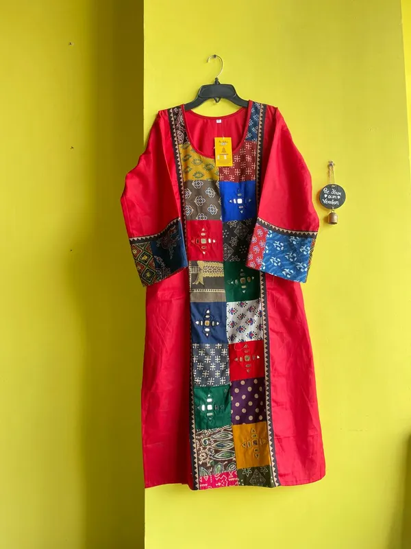 Red_Cotton_Premium_Kurti_For_Women