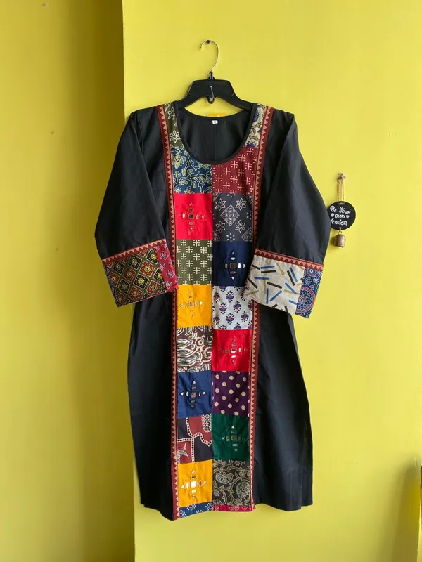 Black_Cotton_Premium_Kurti_For_Women