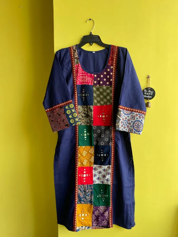 Blue_Cotton_Premium_Kurti_For_Women