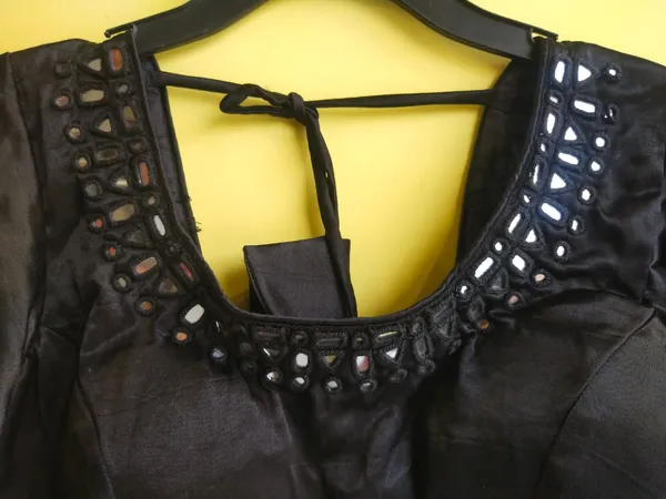 Black_Mashroo_silk_Premium_Blouse_For_Women