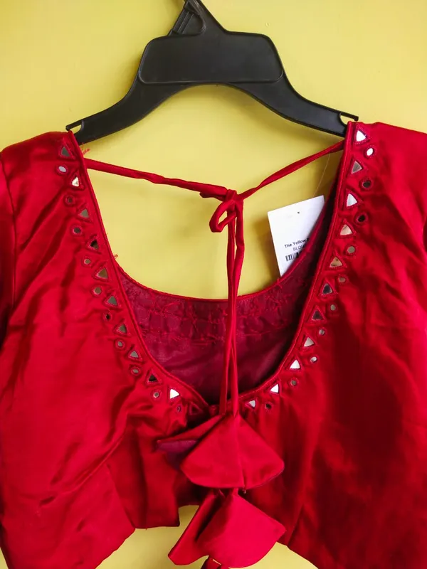 Red_Mashroo_silk_Premium_Blouse_For_Women