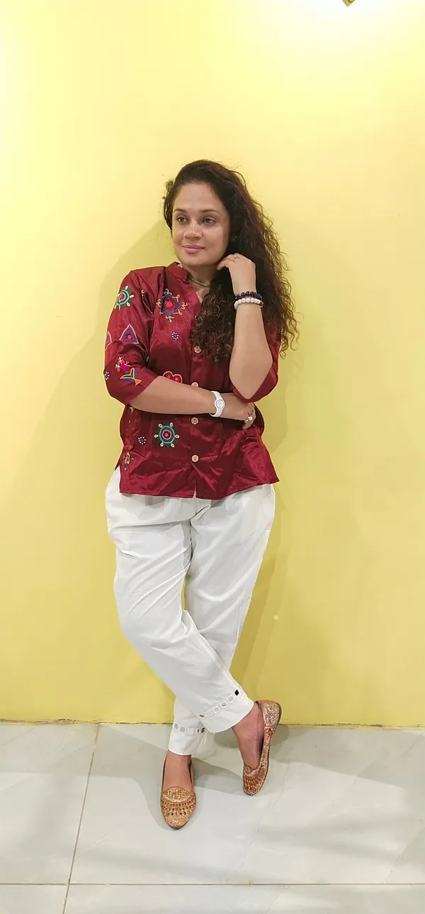 Maroon_Cotton_Premium_Shirt_For_Women