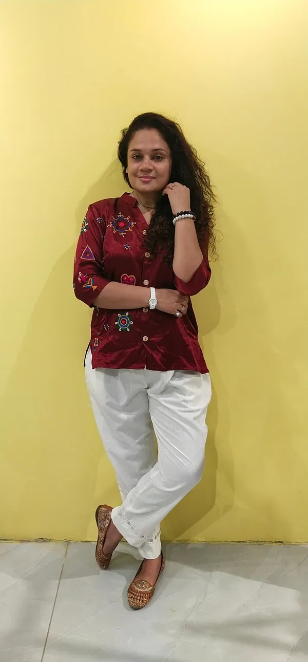 Maroon_Cotton_Premium_Shirt_For_Women