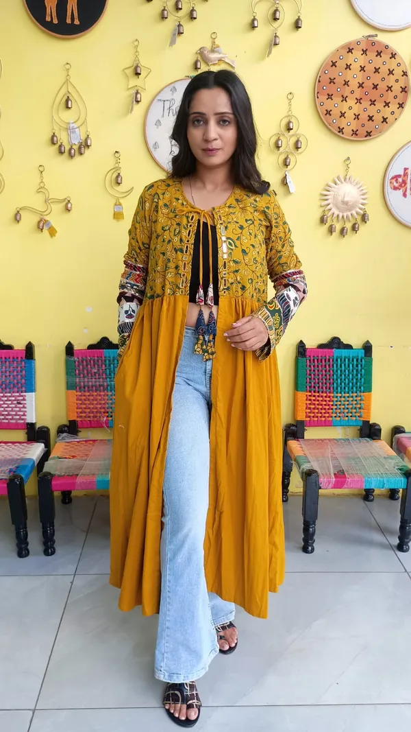 Yellow_Cotton_Premium_Jacket_For_Women