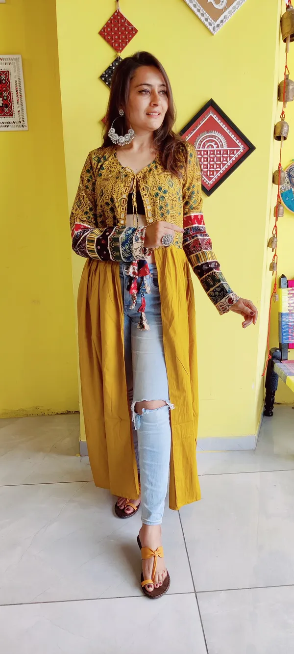 Yellow_Cotton_Premium_Jacket_For_Women