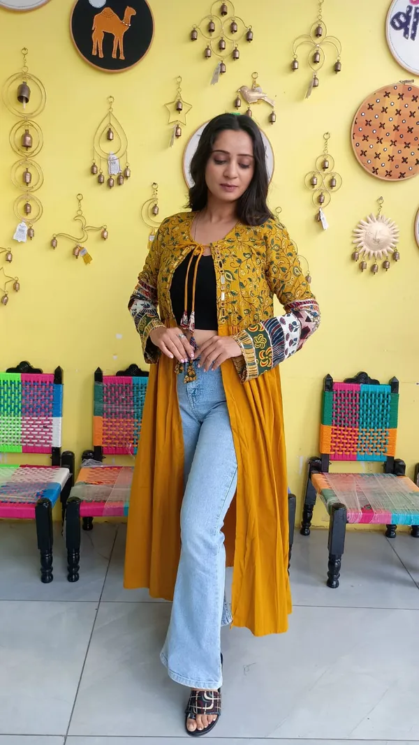 Yellow_Cotton_Premium_Jacket_For_Women