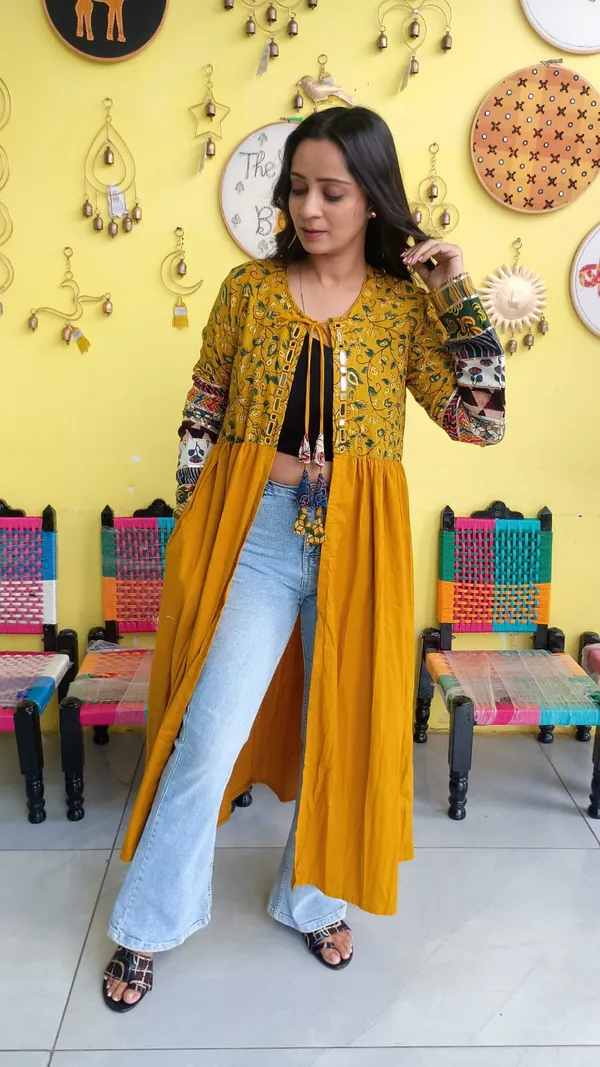 Yellow_Cotton_Premium_Jacket_For_Women