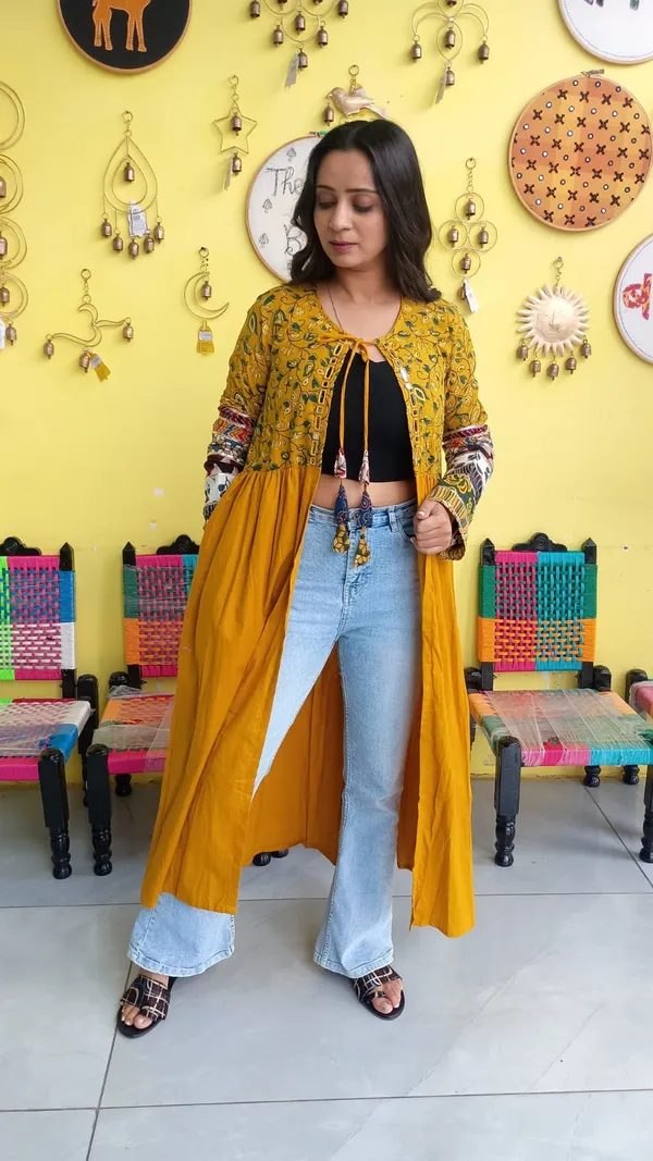 Yellow_Cotton_Premium_Jacket_For_Women